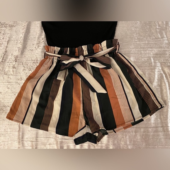 Sleeveless Romper Black Brown Size M - Picture 5 of 12